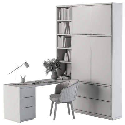 Office Furniture Wardrobe and Table - Home Office 34 — Вид 2
