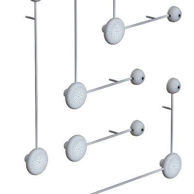 Wall Vibia Pin lamps (4 colors, 4 options of placement). — Ver 2