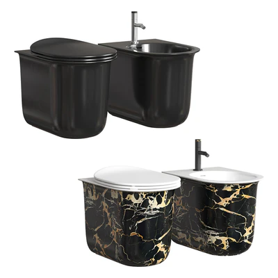 Floor standing toilet and bidet Artceram Chic — Ver 2