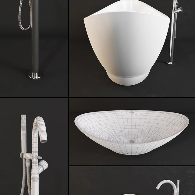 Bathtub PAA - Felice and Faucet Fantini - Nostromo — Скачать