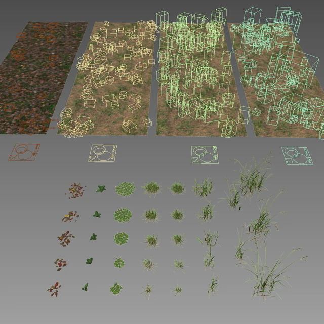 Set of grass and leaves. — Descargar