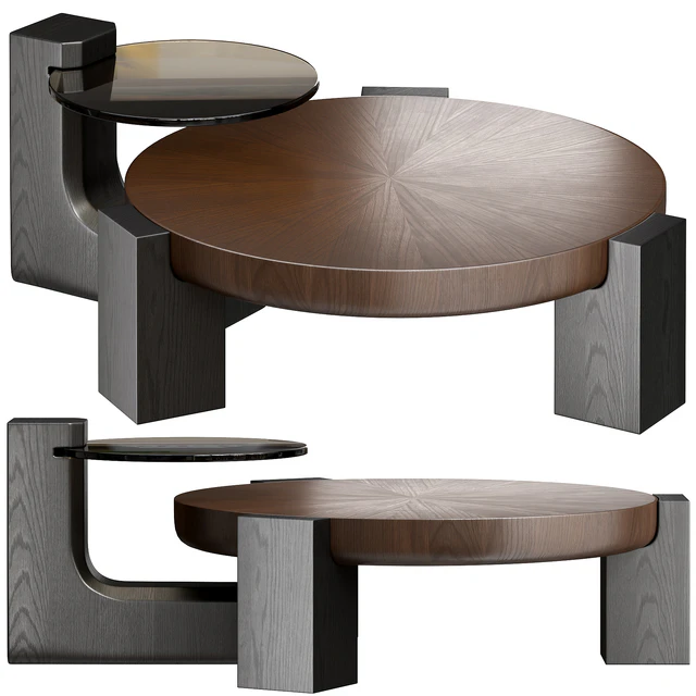 Rhuardhi Modern Round Wood Coffee — Descargar