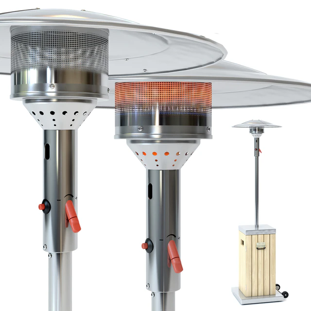 Street infrared gas heater wood — Descargar