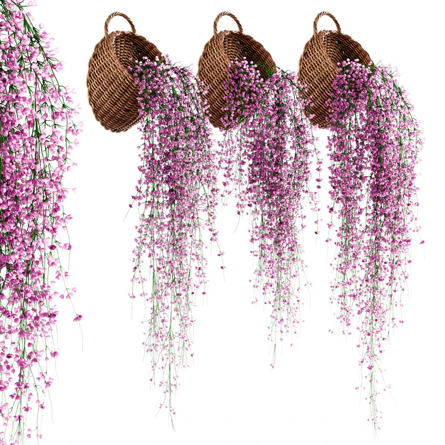 Hanging plants in wicker pots v2 — Descargar