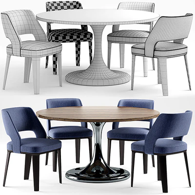 Стол и стулья minotti  NETO table OWENS CHAIR — Вид 2
