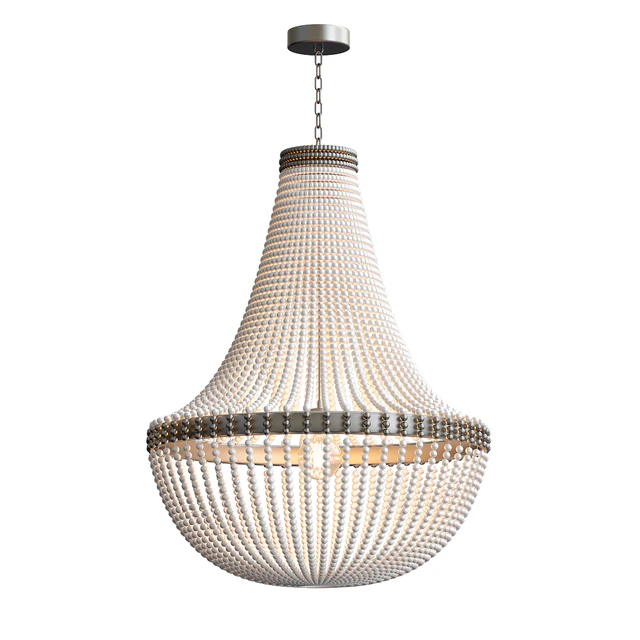 Clay Bead Empire Chandelier - Grey RH — Скачать