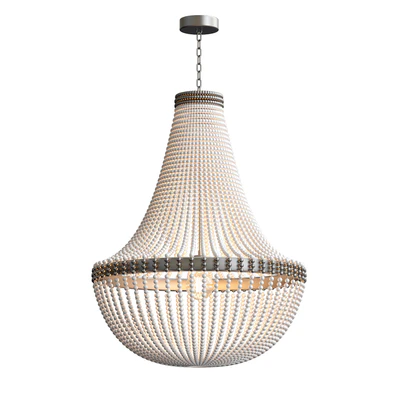 Clay Bead Empire Chandelier - Grey RH — Скачать