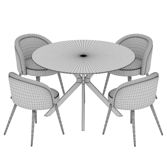 Ralf table Chloe chair dining set — Descargar
