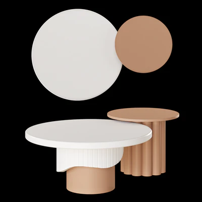 Japandi Coffee Table Set — Ver 2