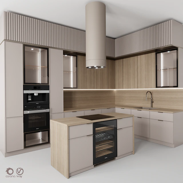 Kitchen №115  " Beige Rail " — Скачать