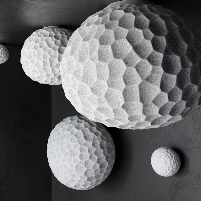 Meteorite lamp - suspension and wall collection — Скачать