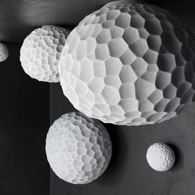Meteorite lamp - suspension and wall collection — Вид 2