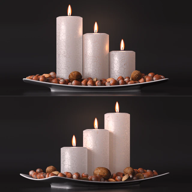 candle and nuts — Descargar