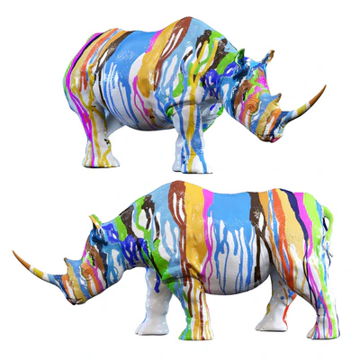 Deco Figurine Rhino Colore 26cm — Вид 1