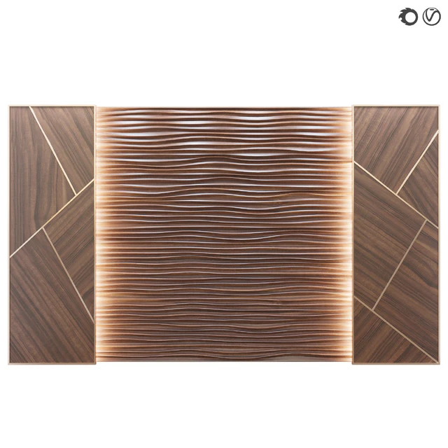 Panel Decor wooden waves — Descargar