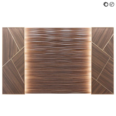 Panel Decor wooden waves — Ver 2