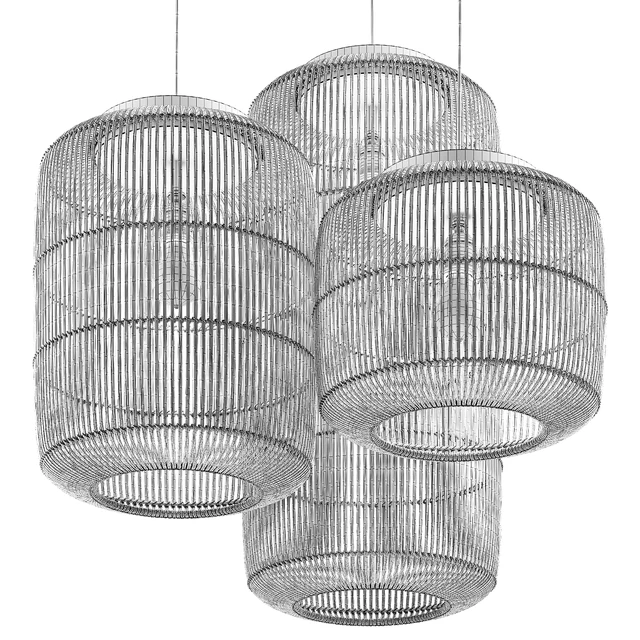 Wabi-Sabi Style Pendant Lights Chinese Rotan Chandeliers — Descargar