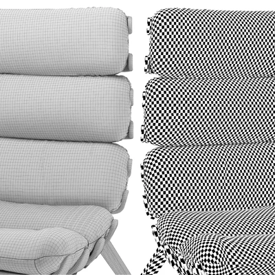 Essey armchair and ottoman (GreenThree) — Ver 2