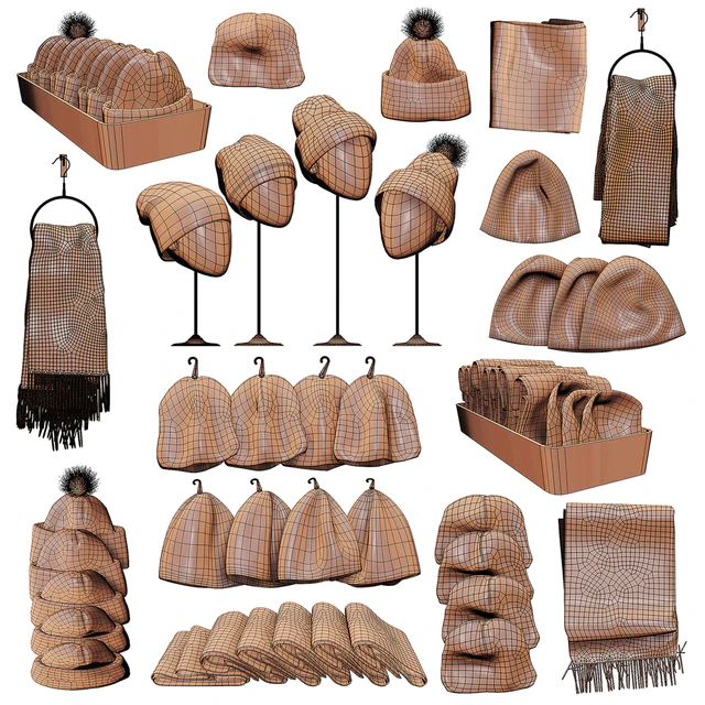 Set of hats and accessories 01 — Descargar