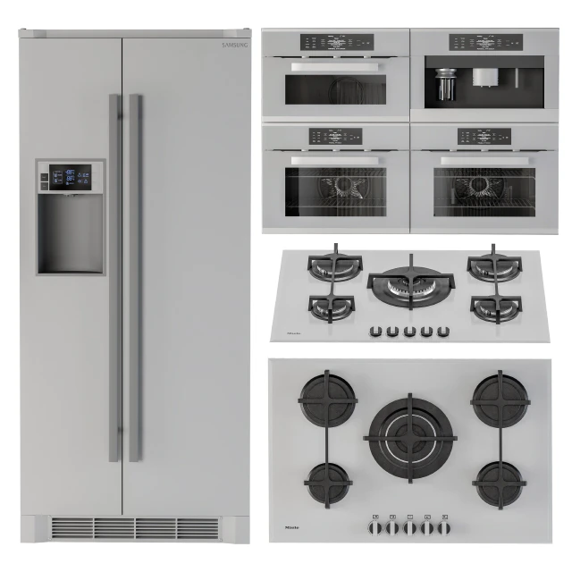 Kitchen appliance Set Gray White — Скачать