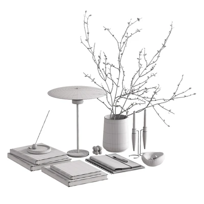 Decorative set with cherry branches — Ver 2