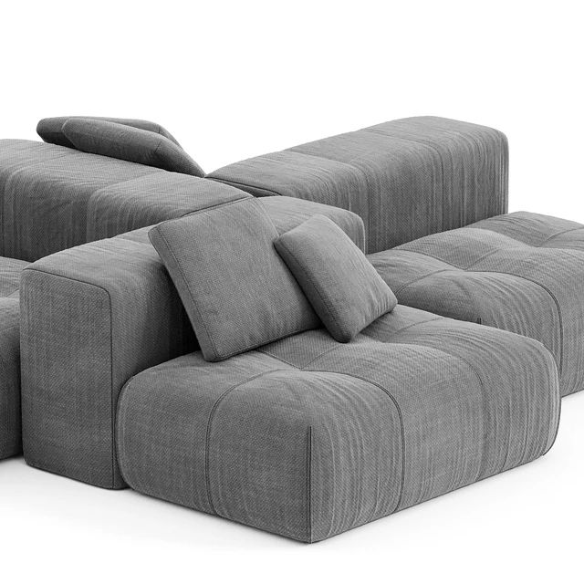 Saba Italia PIXEL Sectional fabric sofa with removable cover — Скачать