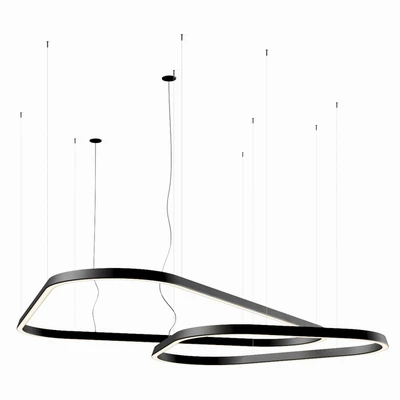 Leds C4 Geometric Triangle Pendant Lamps — View 2