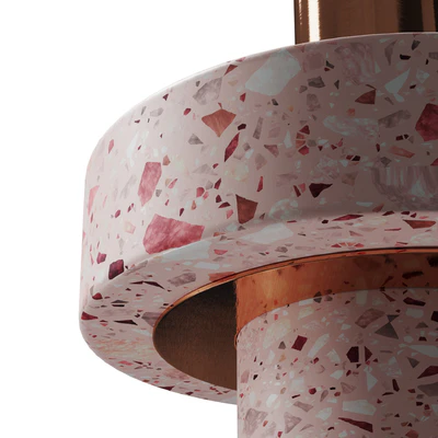 Cantera Rosa and Copper Ambra pendant Lighting — Ver 2