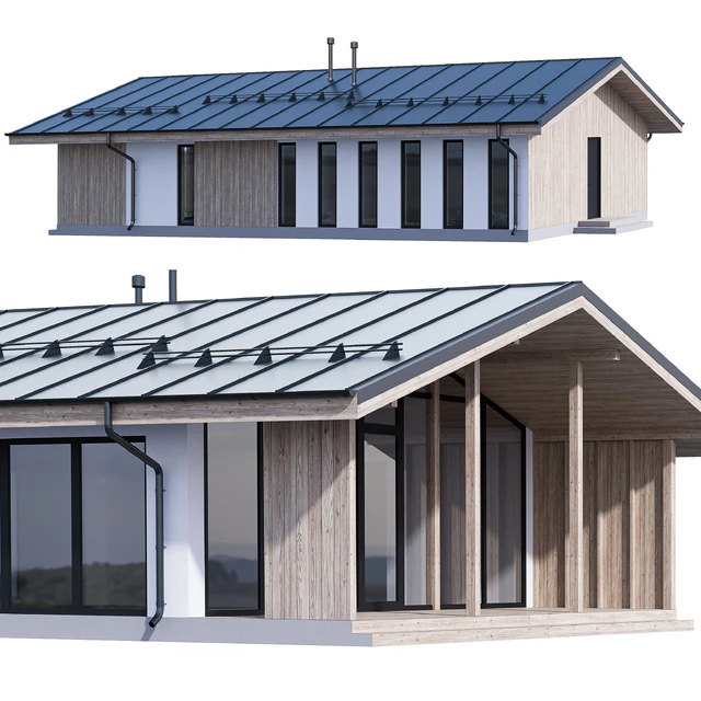 Frame modular house 120 m2 with PREFAB frame technology — Descargar