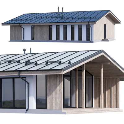 Frame modular house 120 m2 with PREFAB frame technology — Ver 2