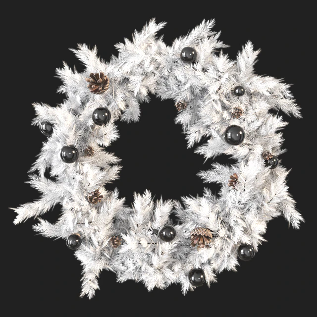 Christmas wreath with toys and pine cones — Descargar