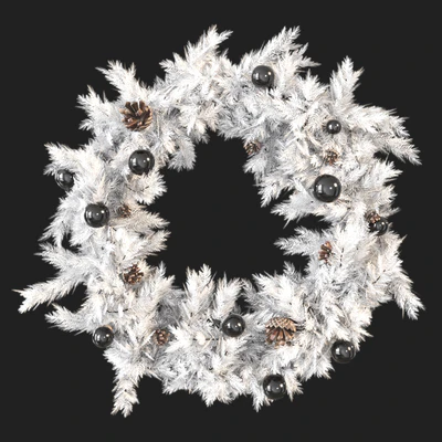 Christmas wreath with toys and pine cones — Ver 1