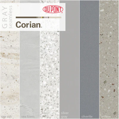 Dupont Corian Kitchen Countertops Gray 2 — Вид 1