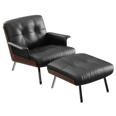 Minotti Daiki leather armchair — Ver 1