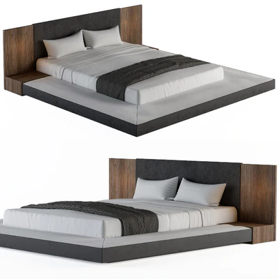 Veneer Defalco Upholstered Platform Bed — Ver 1