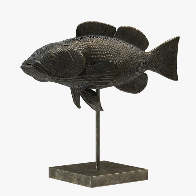 Fish Sculpture - PBR lowpoly 3D model — Descargar
