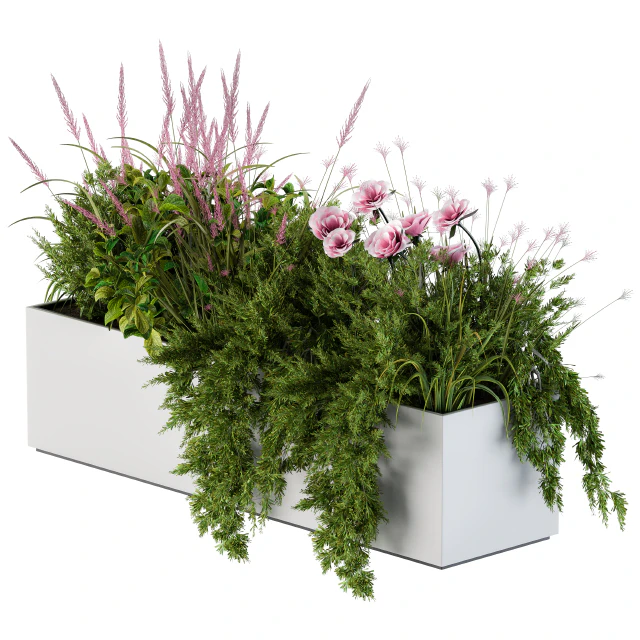 Planter Box For Windows Pink Flower — Скачать