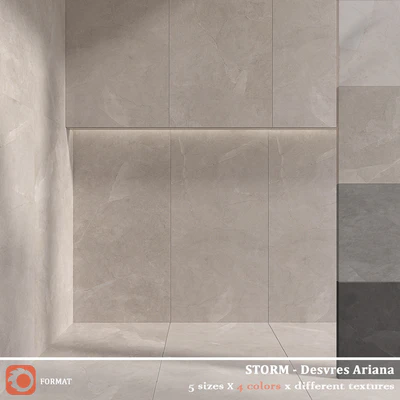 Desvres Ariana STORM white sand gray mud — Ver 1