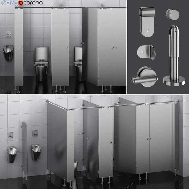 Sanitary partitions for public toilets FunderMax 2 (designer) — Descargar