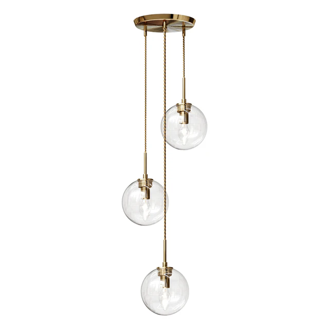 Chandelier Hanging chandelier Tommy with transparent shades Gray Article: IMR-1253267 Lamp — Descargar