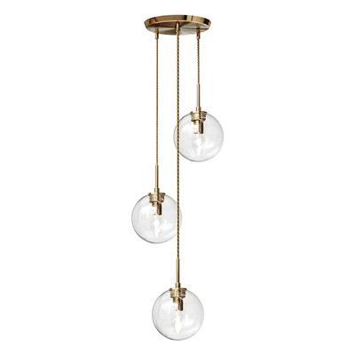 Chandelier Hanging chandelier Tommy with transparent shades Gray Article: IMR-1253267 Lamp — Ver 1