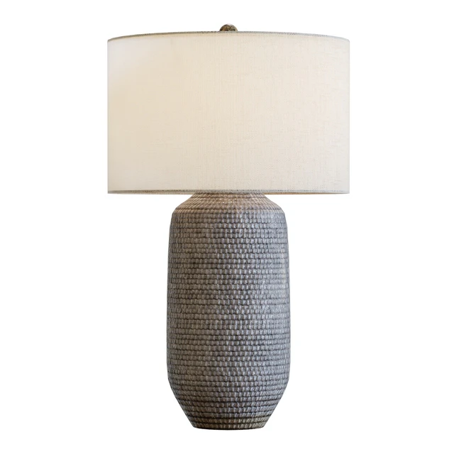 Crate & Barrel Cane Gray Table Lamp — Descargar