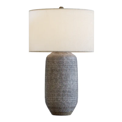 Crate & Barrel Cane Gray Table Lamp — descargar