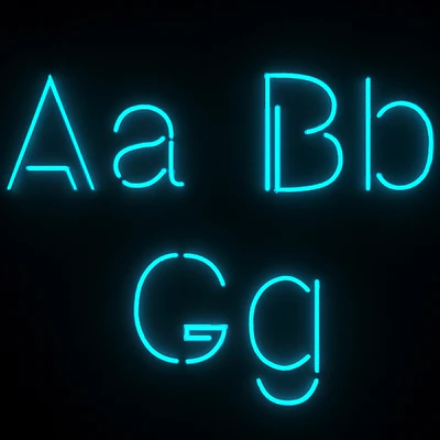 Шрифт Neon Absolute Sans Latin — Вид 2