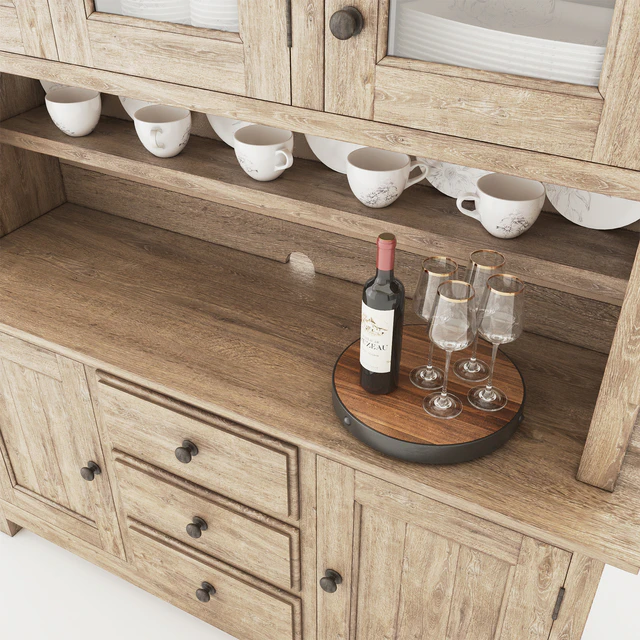 Pottery Barn Benchwright Buffet & Hutch With Decor — Descargar