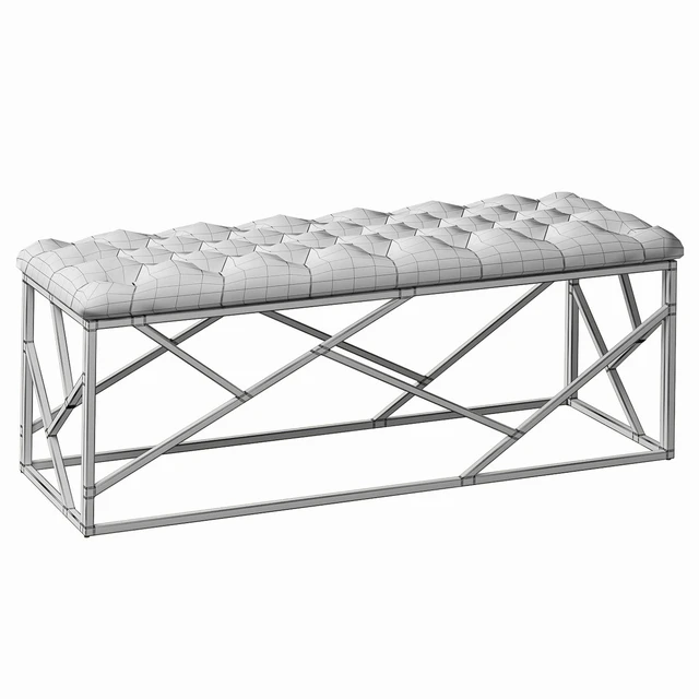 Банкетка Serene Furnishing Gold Top Loft Concept — Скачать