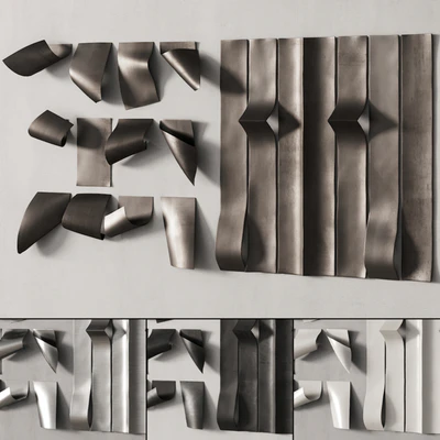 280 decorative wall art 12 metal wall sculptures P01 — скачать