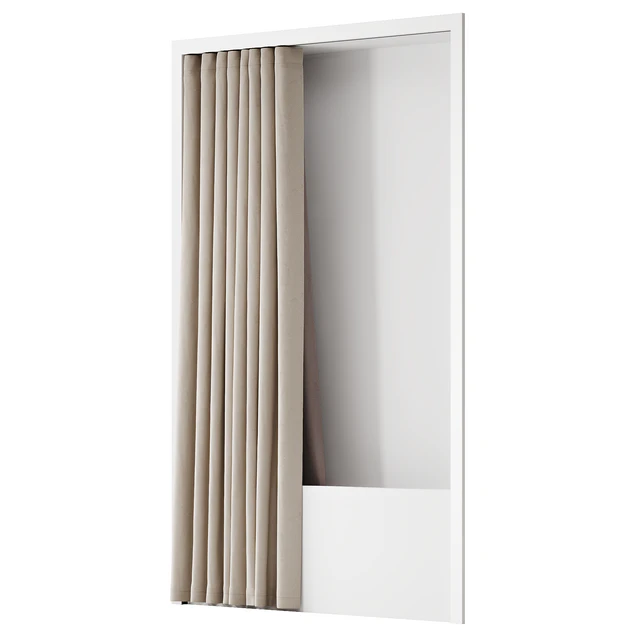 Double bath curtain on ceiling cornice — Descargar