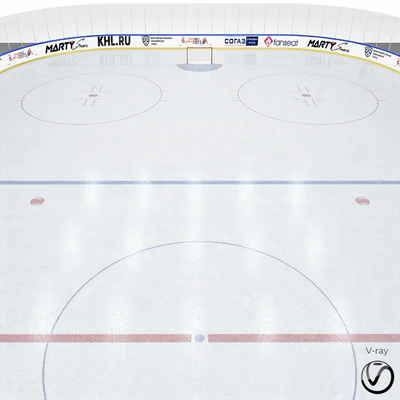 Hockey box 30x60 m. with KHL markings — Ver 2