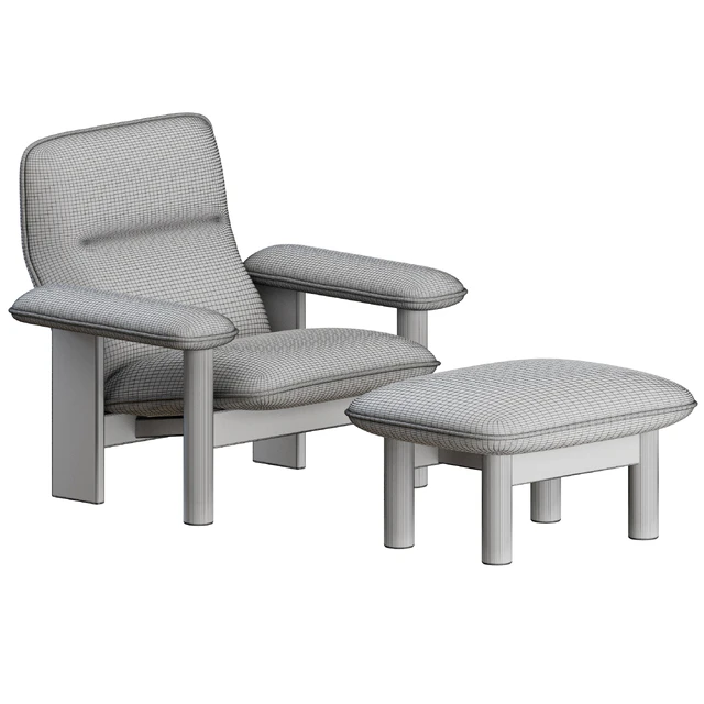 Brasilia Lounge Chair + Ottoman by Menu — Descargar